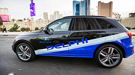 Autonom fahrender Audi von Delphi auf der CES 2017 in Las Vegas. Foto: Delphi
