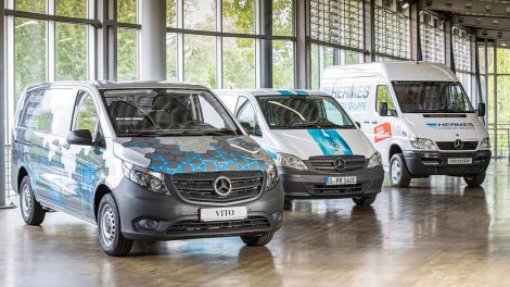 Elektrokooperation zwischen Hermes und Mercedes. Foto: Daimler