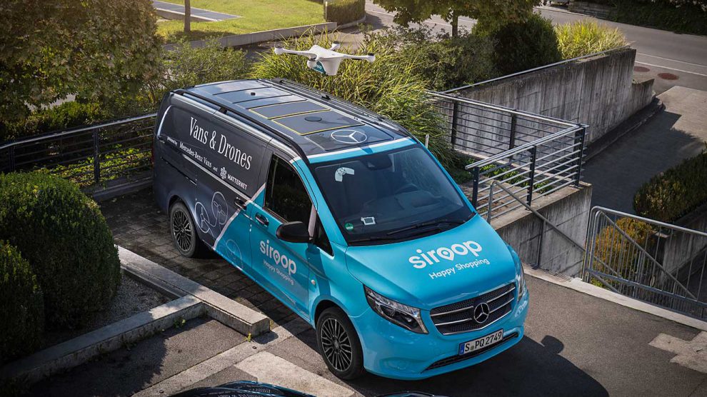 Mercedes-Benz liefert per Drohne aus. foto: Daimler