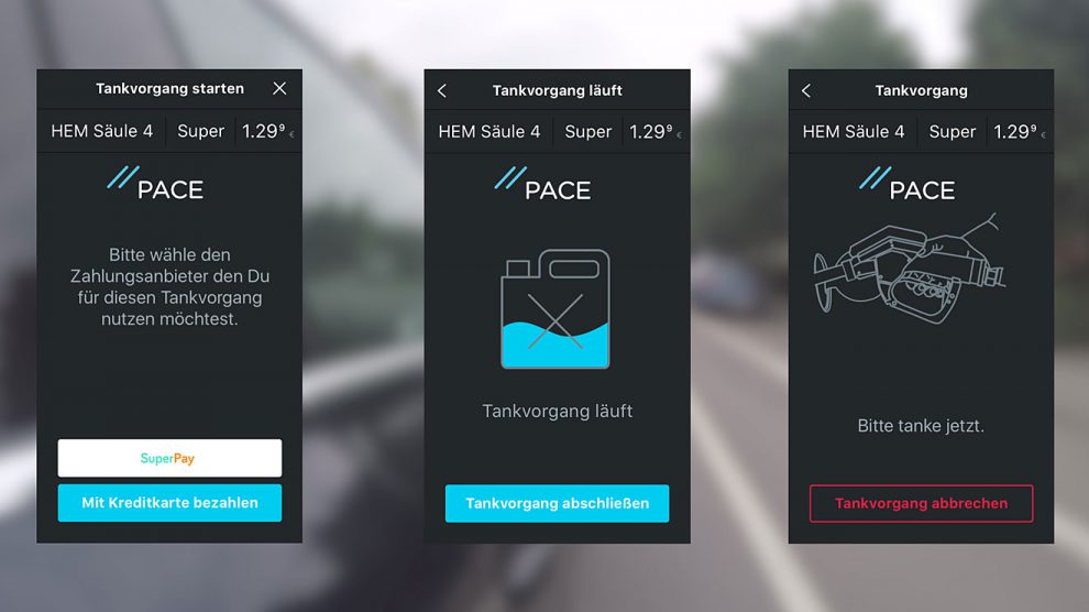 Pace erleichtert den Tankvorgang. Foto: Pace