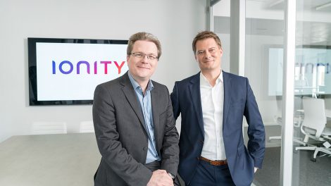 Die Ionity-Geschäftsführung COO Marcus Groll (l) und CEO Michael Hajesch