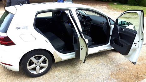 Der nachgerüstete VW Golf. Foto: 2b Ahead